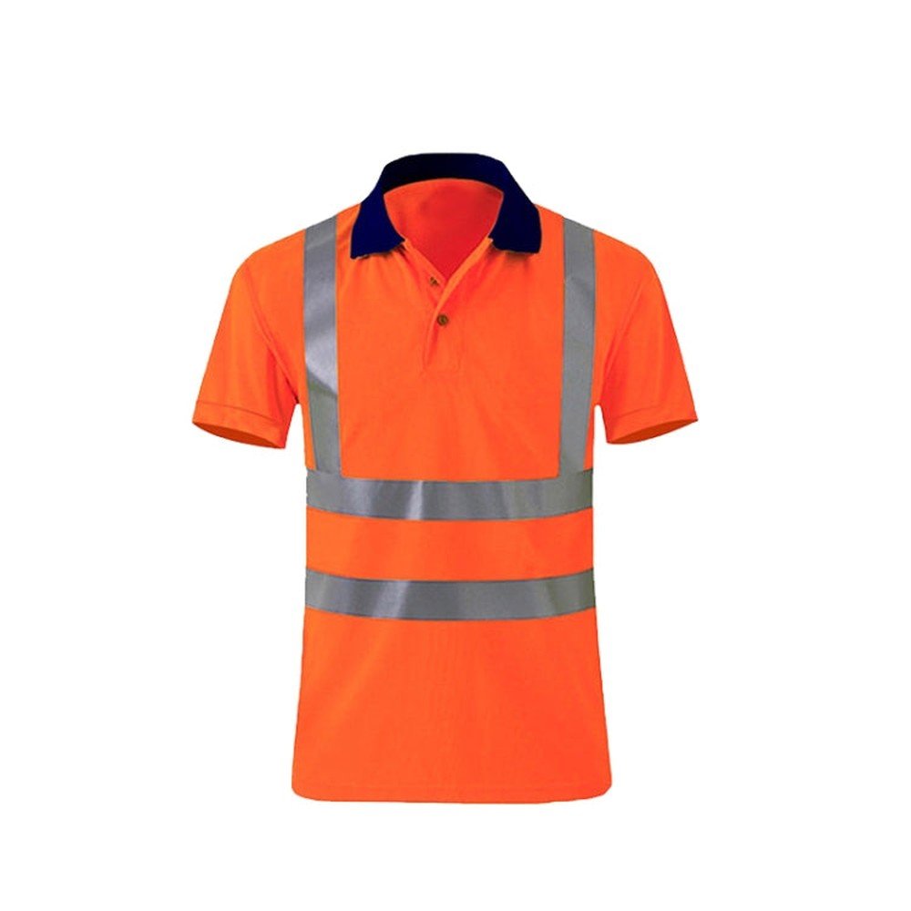 Reflective Quick - drying T-shirt Lapel Short - sleeved Safety Work Shirt, XXL, XXXL, XXXXL, M, L, XL - laboratorydeal