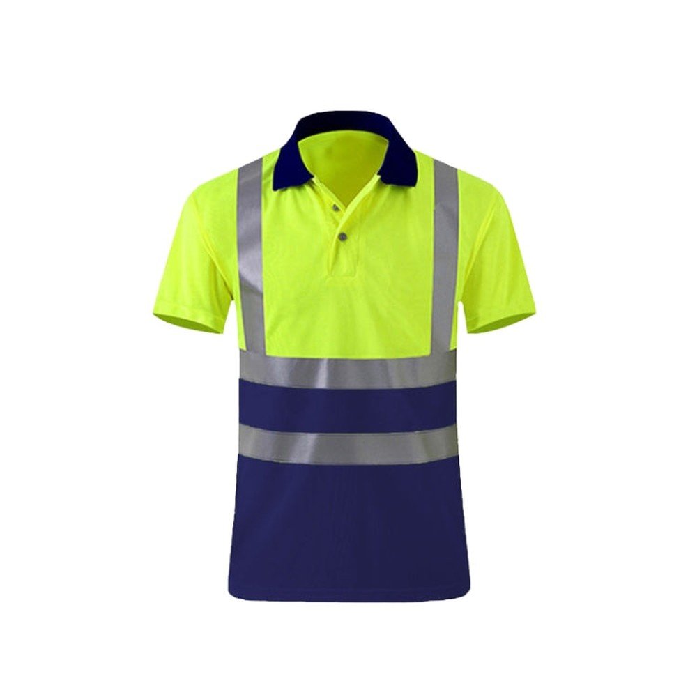 Reflective Quick - drying T-shirt Lapel Short - sleeved Safety Work Shirt, XXL, XXXL, XXXXL, M, L, XL - laboratorydeal