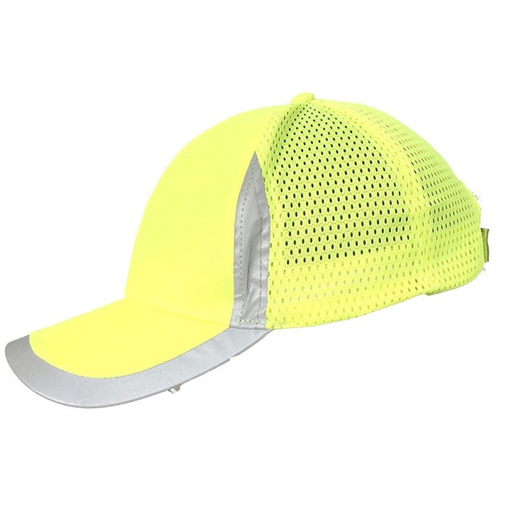 Reflective Safety Baseball Cap Breathable Construction Site Outdoor Construction Mesh Cap, Black, Fluorescent Yellow, Fluorescent Orange - laboratorydeal
