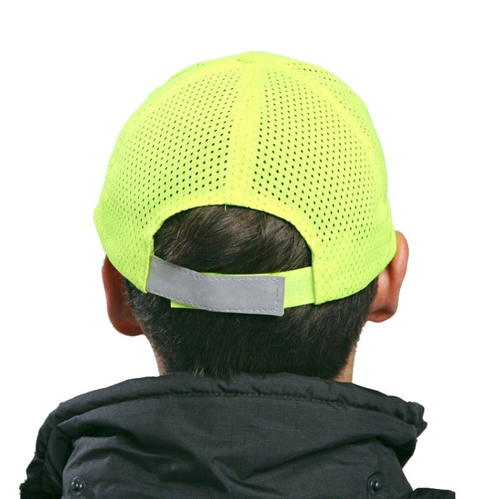 Reflective Safety Baseball Cap Breathable Construction Site Outdoor Construction Mesh Cap, Black, Fluorescent Yellow, Fluorescent Orange - laboratorydeal