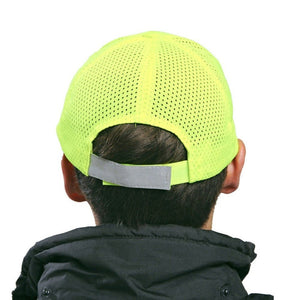 Reflective Safety Baseball Cap Breathable Construction Site Outdoor Construction Mesh Cap, Black, Fluorescent Yellow, Fluorescent Orange - laboratorydeal