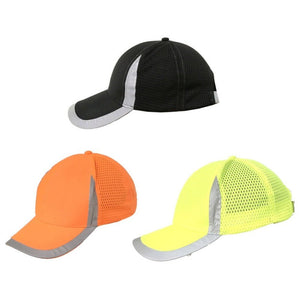 Reflective Safety Baseball Cap Breathable Construction Site Outdoor Construction Mesh Cap, Black, Fluorescent Yellow, Fluorescent Orange - laboratorydeal