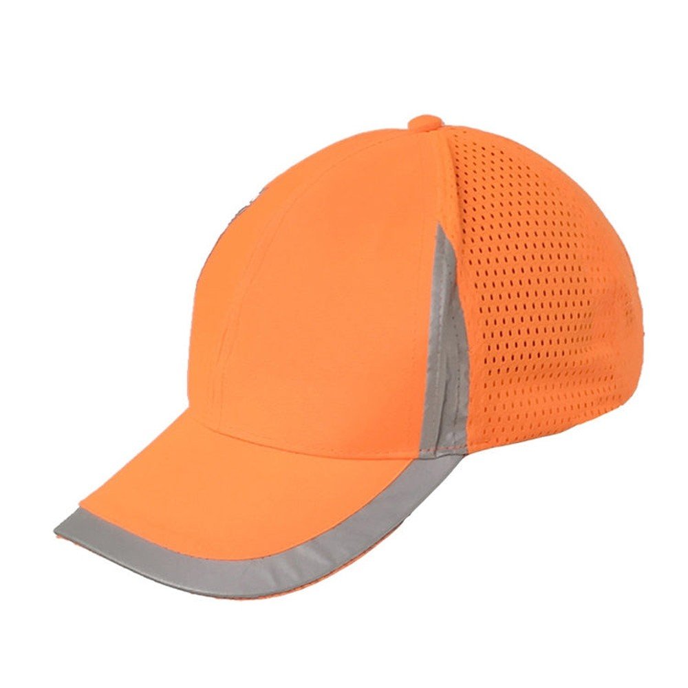 Reflective Safety Baseball Cap Breathable Construction Site Outdoor Construction Mesh Cap, Black, Fluorescent Yellow, Fluorescent Orange - laboratorydeal