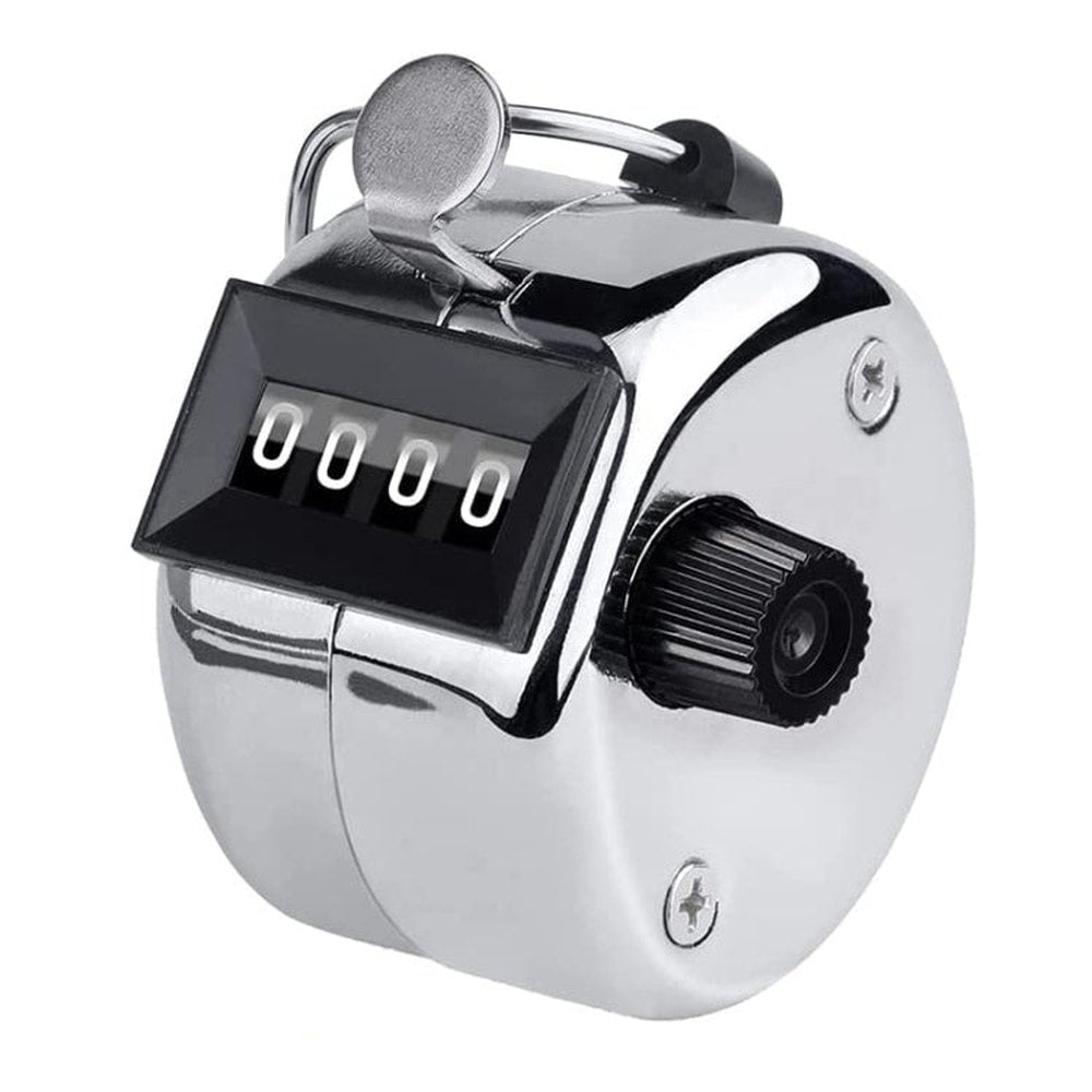 Retro Style 0.8 inch 4 - digit Screen Mechanical Manual Metal Counter, Manual Metal Counter - laboratorydeal