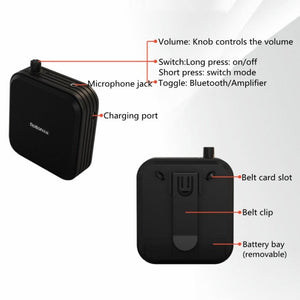 Rolton K600 7.4V Bluetooth Audio Speaker Megaphone Voice Amplifier Without Transmitter, Without Transmitter - laboratorydeal