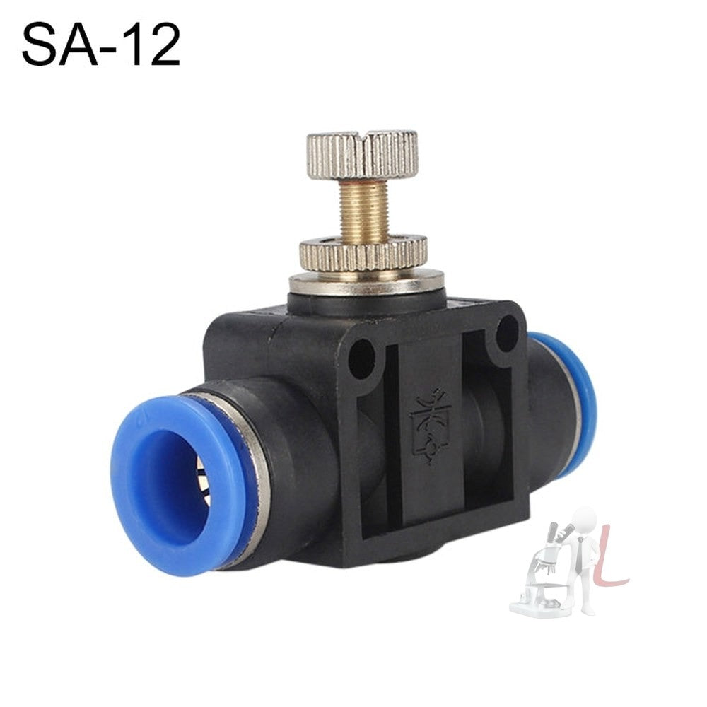SA-4 LAIZE 2pcs Pipe Throttle Valve Quick Fitting Pneumatic Connector, SA-4 (2pcs), SA-6 (2pcs), SA-8, SA-10, SA-12