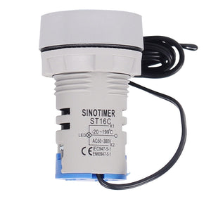 SINOTIMER -20-199 Degrees Celsius Small Temperature Display Indicator, ST16C-01 Red, ST16C-02 White, ST16C-03 Blue, ST16C-04 Green, ST16C-05 Yellow laboratorydeal