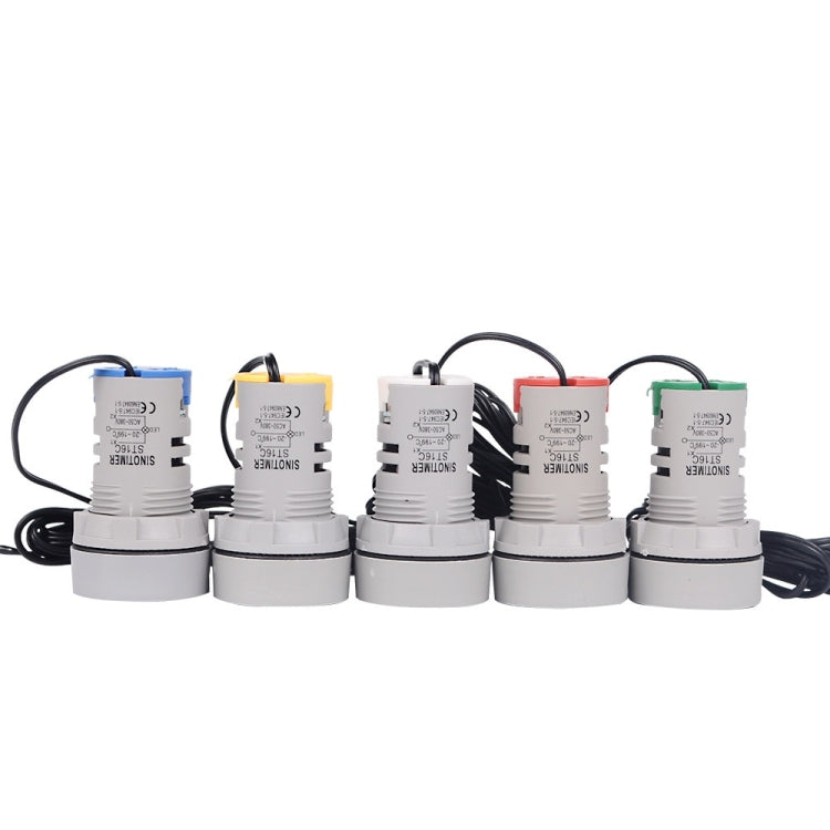 SINOTIMER -20-199 Degrees Celsius Small Temperature Display Indicator, ST16C-01 Red, ST16C-02 White, ST16C-03 Blue, ST16C-04 Green, ST16C-05 Yellow laboratorydeal