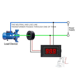 SINOTIMER D85-5035A Small Single Phase AC Digital Ammeter With Transformer, D85-5035A