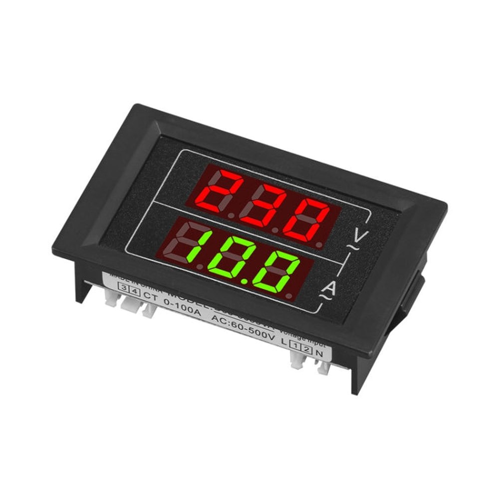 SINOTIMER D85-5035VA Compact Dual-Display Single-Phase AC Digital Voltage And Current Meter, D85-5035VA