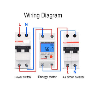 SINOTIMER DDS6619-012 Backlight Display Household Single-phase Rail Energy Meter 5-80A, DDS6619-012