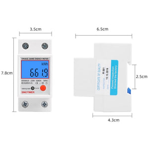 SINOTIMER DDS6619-012 Backlight Display Household Single-phase Rail Energy Meter 5-80A, DDS6619-012