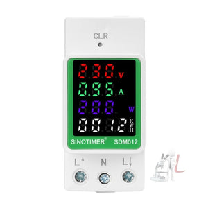 SINOTIMER DIN Rail AC Digital Display Current Voltage Power Electricity Multi-Function Tester, SDM012-2, SDM012-1, SDM012-RS485