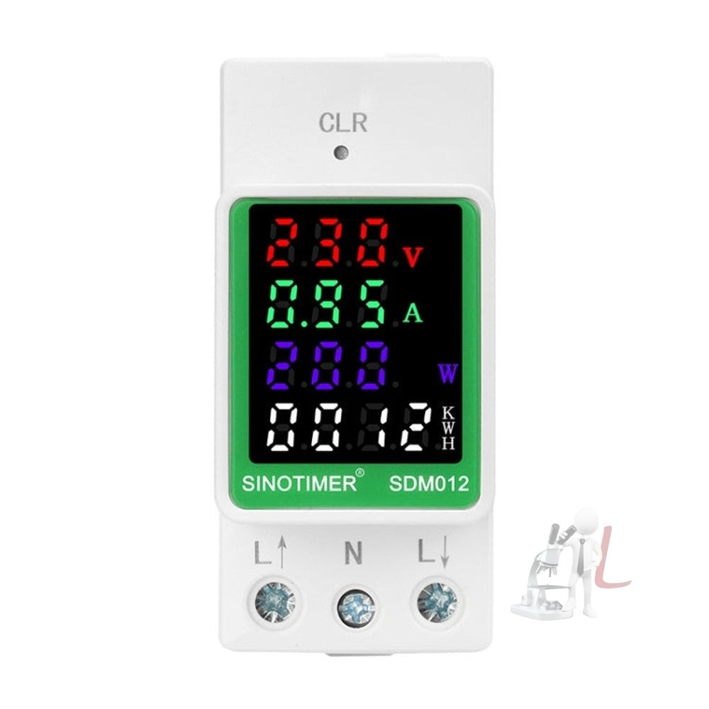 SINOTIMER DIN Rail AC Digital Display Current Voltage Power Electricity Multi-Function Tester, SDM012-2, SDM012-1, SDM012-RS485