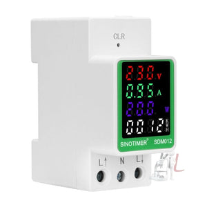 SINOTIMER DIN Rail AC Digital Display Current Voltage Power Electricity Multi-Function Tester, SDM012-2, SDM012-1, SDM012-RS485