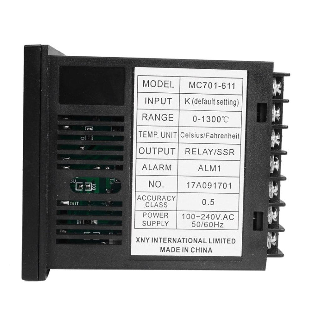 SINOTIMER MC701 Universal Input Short Case PID Intelligent Temperature Controller Meter Heating Cooling Relay SSR Solid State Output, MC701
