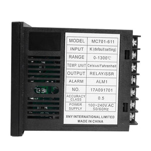 SINOTIMER MC701 Universal Input Short Case PID Intelligent Temperature Controller Meter Heating Cooling Relay SSR Solid State Output, MC701
