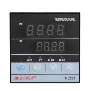 SINOTIMER MC701 Universal Input Short Case PID Intelligent Temperature Controller Meter Heating Cooling Relay SSR Solid State Output, MC701