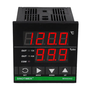 SINOTIMER MH0302 Intelligent High Precision Temperature Humidity Controller Digital Display Temperature and Humidity Meter, MH0302