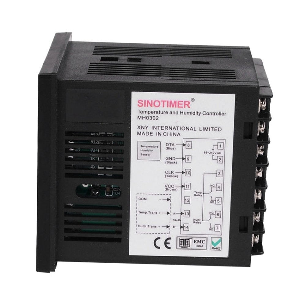 SINOTIMER MH0302 Intelligent High Precision Temperature Humidity Controller Digital Display Temperature and Humidity Meter, MH0302