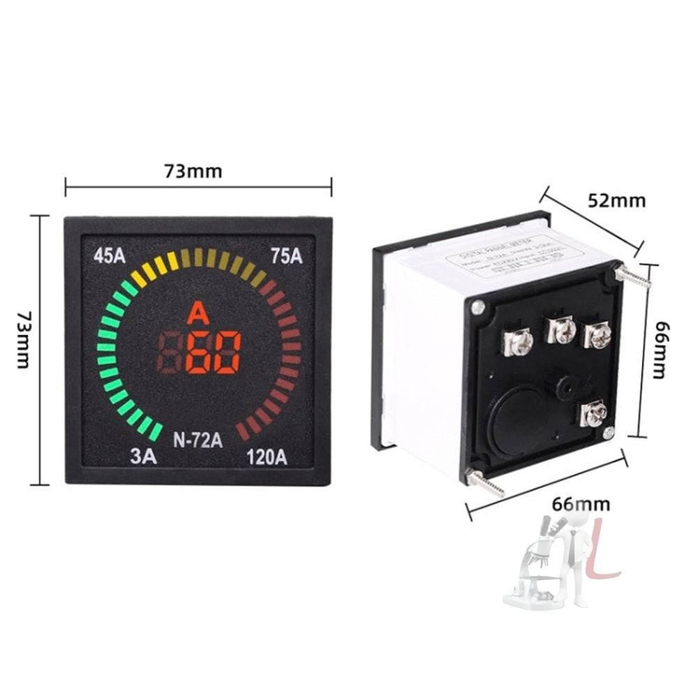 SINOTIMER N-72A AC Current Signal Indicator Square Turntable LED Digital Ammeter, N-72A