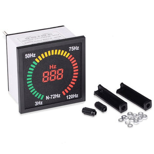 SINOTIMER N-72HZ AC Frequency Signal Indicator Square Turntable LED Digital Frequency Meter, N-72HZ