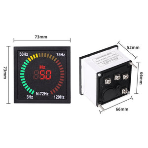 SINOTIMER N-72HZ AC Frequency Signal Indicator Square Turntable LED Digital Frequency Meter, N-72HZ