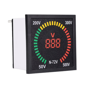 SINOTIMER N-72V AC Voltage Signal Indicator Square Turntable LED Digital Display Voltmeter, N-72V