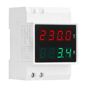 SINOTIMER SDM003-F 4 Digits Display DIN-Rail Single Phase AC Dual Display Voltage And Current Meter, SDM003-F