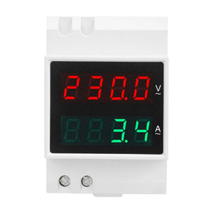 SINOTIMER SDM003-F 4 Digits Display DIN-Rail Single Phase AC Dual Display Voltage And Current Meter, SDM003-F