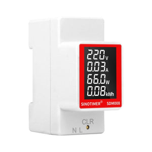 SINOTIMER SDM008 Rail Type AC Multifunctional Digital Voltage And Current Power Monitor, SDM008