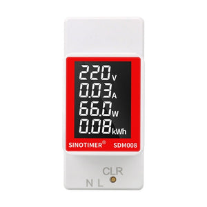SINOTIMER SDM008 Rail Type AC Multifunctional Digital Voltage And Current Power Monitor, SDM008