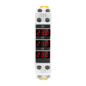 SINOTIMER SDM010 Modular Rail Type AC Three-Phase Digital Voltmeter Electronic Instrumentation, SDM010