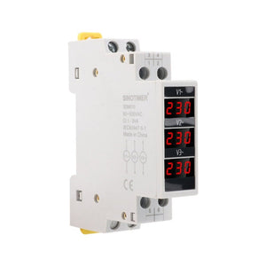 SINOTIMER SDM010 Modular Rail Type AC Three-Phase Digital Voltmeter Electronic Instrumentation, SDM010