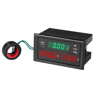 SINOTIMER SPM001 AC LED Digital Voltmeter Frequency Factors Meter Power Monitor, AC80-300V 100A, AC200-450V 100A