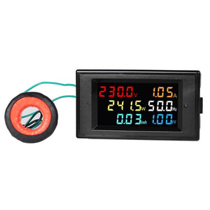 SINOTIMER SPM003 AC LED Digital Voltmeter Frequency Factors Meter Power Monitor, AC80-300V 100A, AC200-450V 100A