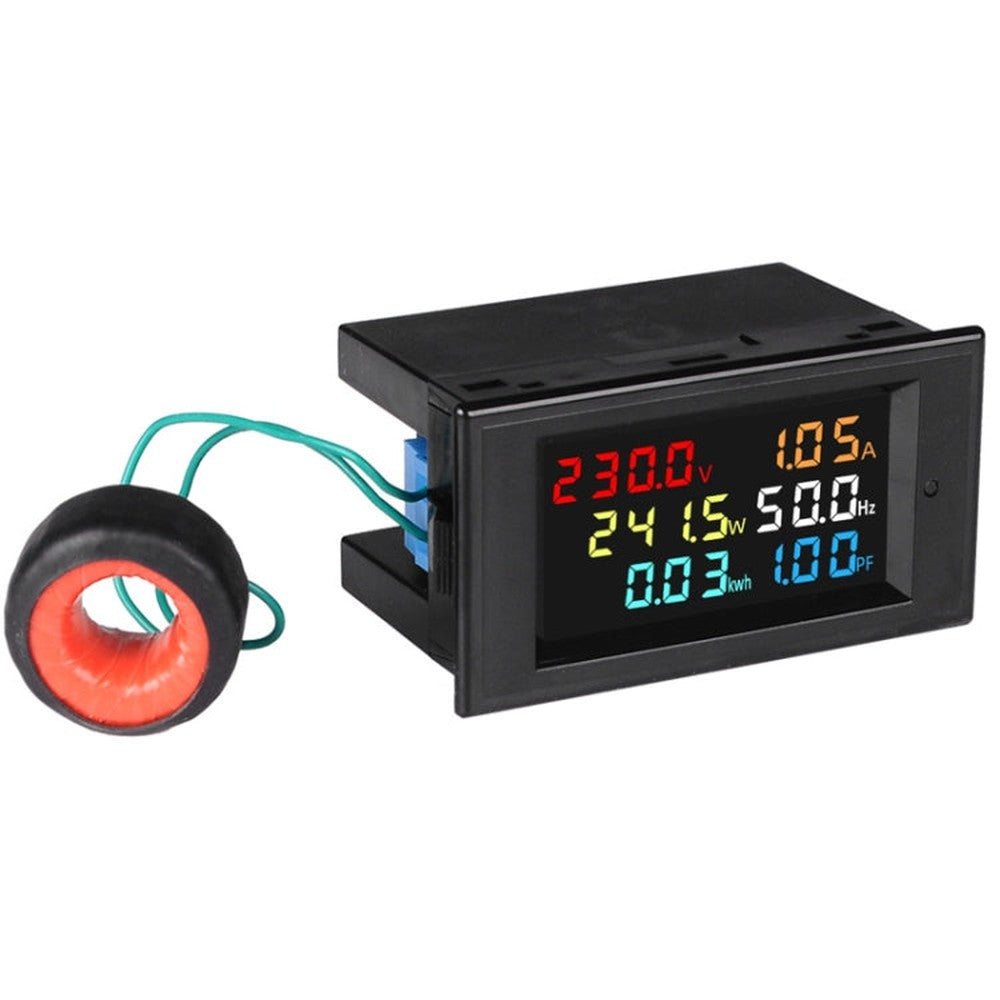 SINOTIMER SPM003 AC LED Digital Voltmeter Frequency Factors Meter Power Monitor, AC80-300V 100A, AC200-450V 100A