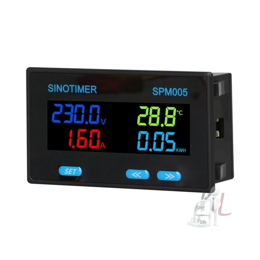SINOTIMER SPM005 AC Digital Display Voltage Current Power Electricity Multifunctional Monitoring Meter, 20A, 100A, 200A