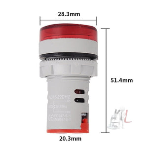 SINOTIMER ST16HZ 20-75Hz AC Frequency 22mm Round Opening LED Digital Signal Indicator Light, ST16HZ