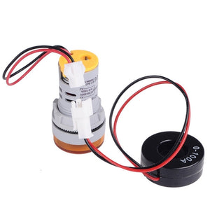 SINOTIMER ST16VA Round 22mm LED Digital Display AC Voltage Current Indicator AC 60-500V 0-100A, ST16VA