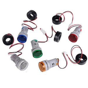 SINOTIMER ST16VA Round 22mm LED Digital Display AC Voltage Current Indicator AC 60-500V 0-100A, ST16VA