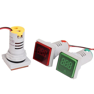 SINOTIMER ST17A Square 22mm LED Digital Display Signal Light AC Current Indicator 0-100A, ST17A
