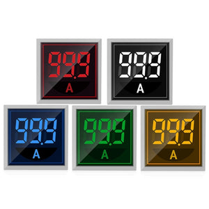 SINOTIMER ST17A Square 22mm LED Digital Display Signal Light AC Current Indicator 0-100A, ST17A