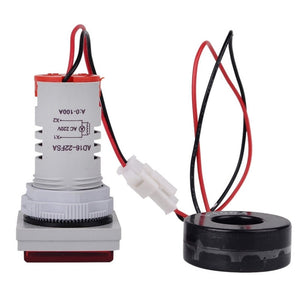 SINOTIMER ST17A Square 22mm LED Digital Display Signal Light AC Current Indicator 0-100A, ST17A