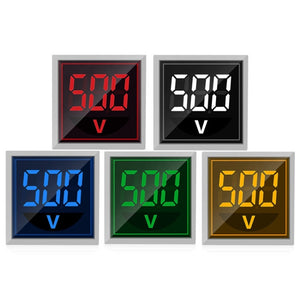 SINOTIMER ST17V AC Voltage Signal Indicator 22mm Square LED Digital Display Voltage Head AC 60-500V, ST17V