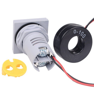 SINOTIMER ST17VAH 3 In 1 Square LED Digital Display AC Voltage Current Frequency Indicator 60-500V 0-100A 20-75Hz, ST17VAH