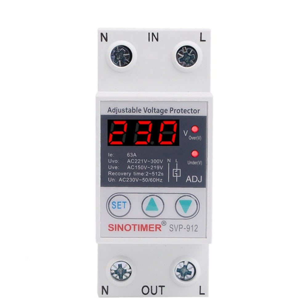 SINOTIMER SVP-912 Adjustable Self-resetting Intelligent Under-voltage Protector, Current:, 40A, 63A, 80A