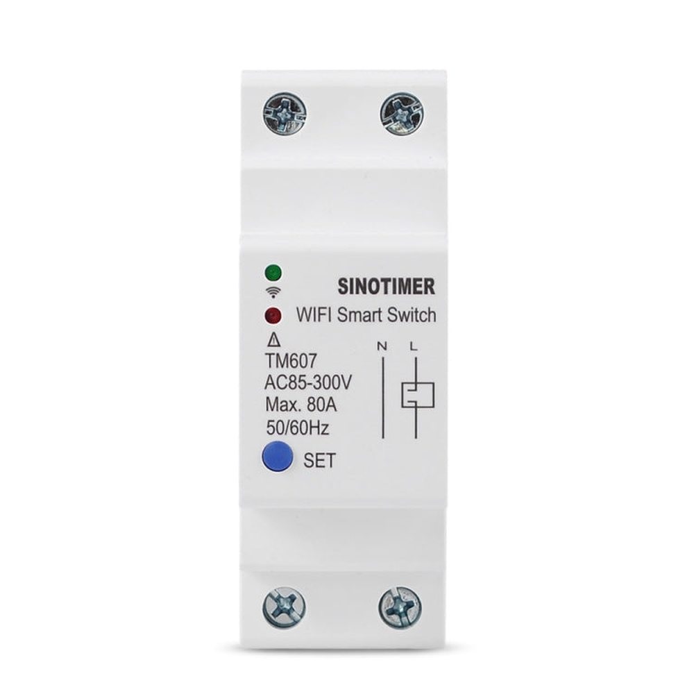 SINOTIMER TM607 Intelligent Wifi Timer Mobile App Home Rail Remote Control Time Switch 80A 85-300V, TM607