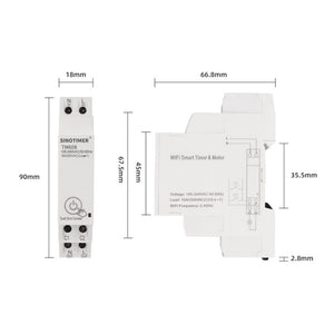 SINOTIMER TM608 Smart WiFi Single-Phase Power Meter Mobile App Home Rail Meter 16A 100-240V, TM608