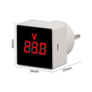 SINOTIMER V-PL Square Insert Type Household Digital AC Voltmeter EU Plug, V-PL EU Plug
